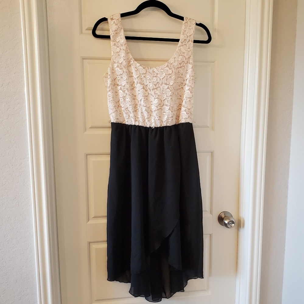 Black & White Short Hi/Low Dress